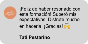 Opinión de Tati Pestarino, participante del programa Coaching Creativo