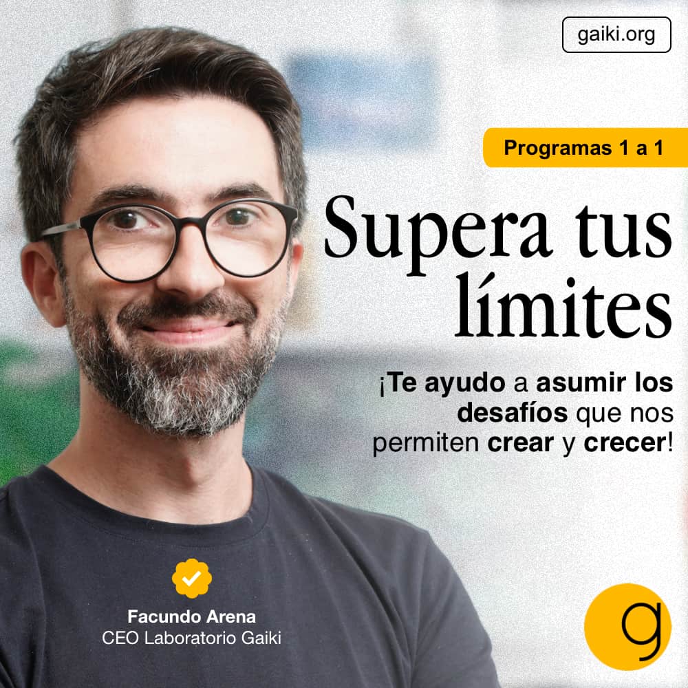 Flyer Programa 1 a 1 - Supera tus límites, por Facundo Arena