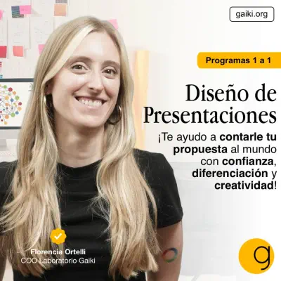 Flyer Programa 1 a 1 - Diseño de Presentaciones, por Florencia Ortelli