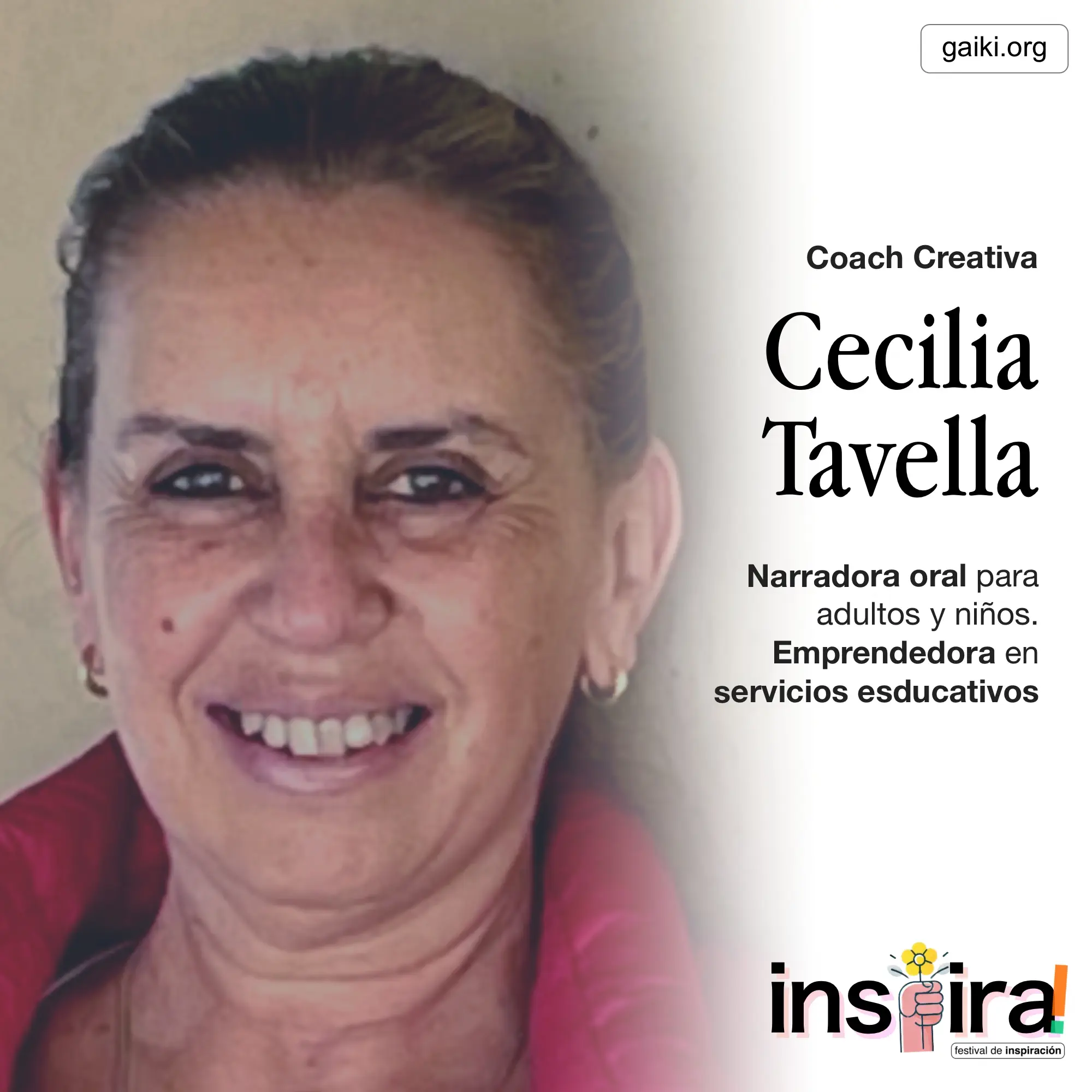 Presentación de Cecilia Tavella, en el marco del Festival Inspira