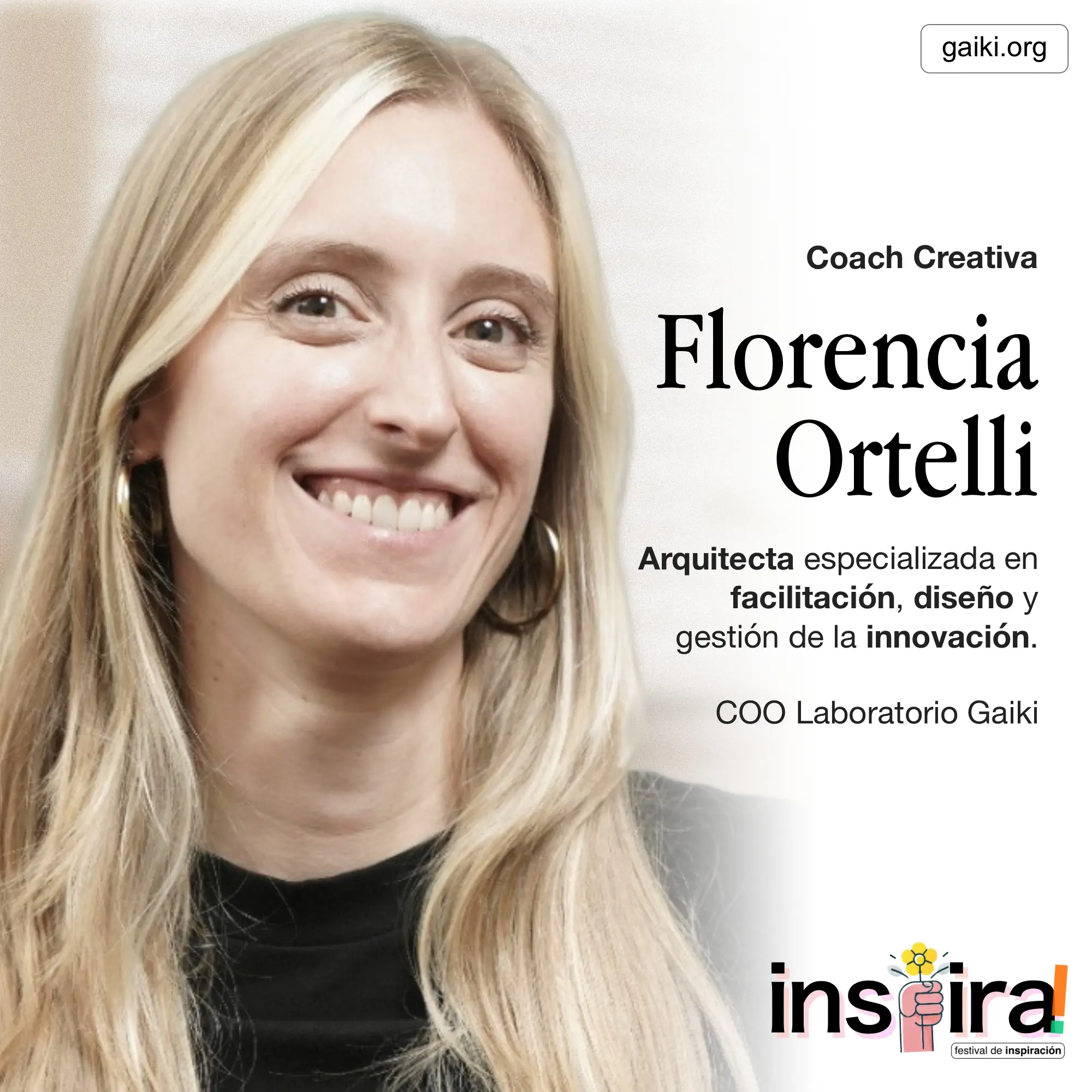 Presentación de Florencia Ortelli, en el marco del Festival Inspira